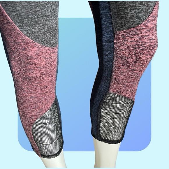 Free People FP Movement Dylan' Colorblock Heather High-Rise Leggings sz S Red - Picture 15 of 16